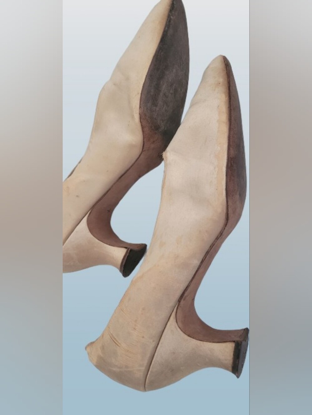 Gilmer Moore Co. Antique Cream Color Women's Shoes, Heels